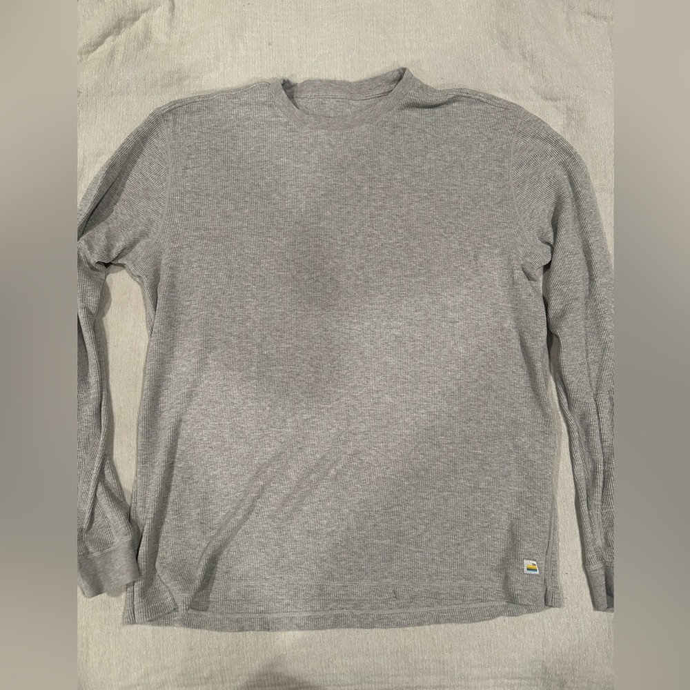 Vuori Waffle Crew, men’s, light grey, XXL